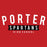 Porter Spartans Premium Red T-shirt - Design 21