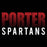 Porter Spartans Premium Black T-shirt - Design 24