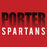 Porter Spartans Premium Red T-shirt - Design 24