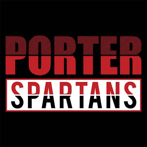 Porter High School Spartans Black Garment Design 31