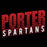 Porter Spartans Premium Black T-shirt - Design 32