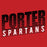 Porter Spartans Premium Red T-shirt - Design 32