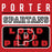 Porter Spartans Premium Red T-shirt - Design 86