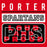 Porter High School Spartans Red Garment Design 86