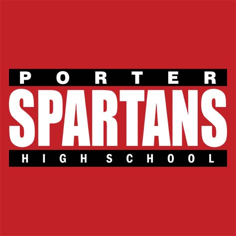 Porter Spartans Premium Red T-shirt - Design 98