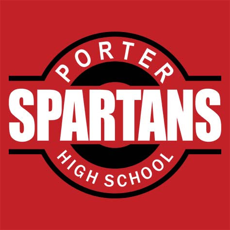 Porter Spartans Premium Red T-shirt - Design 11