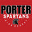 Porter Spartans Premium Red T-shirt - Design 12