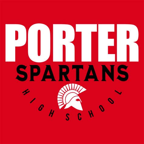 Porter High School Spartans Red Garment Design 12