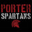 Porter Spartans Premium Black T-shirt - Design 17