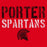 Porter High School Spartans Red Garment Design 17