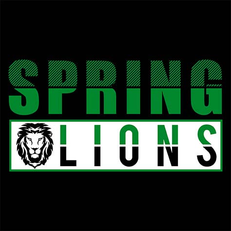 Spring High School Lions Black Garment Design 31