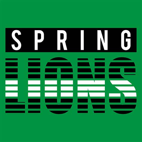 Spring High School Lions Green Garment Design 35