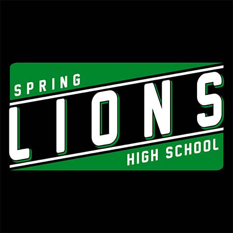 Spring High School Lions Black Garment Design 84