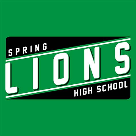Spring High School Lions Green Garment Design 84