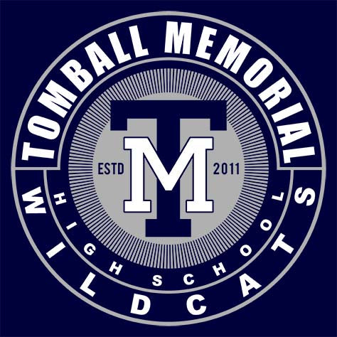 Tomball Memorial Wildcats Premium Navy T-shirt - Design 02