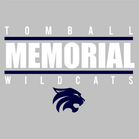 Tomball Memorial High School Wildcats Sports Grey Garment Design 07