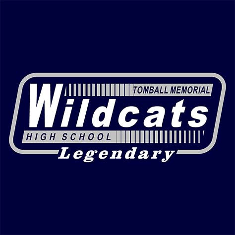 Tomball Memorial High School Wildcats Navy Garment Design 10