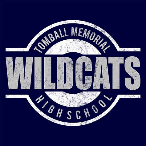 Tomball Memorial High School Wildcats Navy Garment Design 11