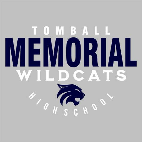 Tomball Memorial High School Wildcats Sports Grey Garment Design 12