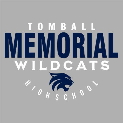 Tomball Memorial Wildcats Premium Grey Hoodie - Design 12