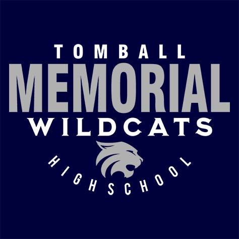 Tomball Memorial High School Wildcats Navy Garment Design 12