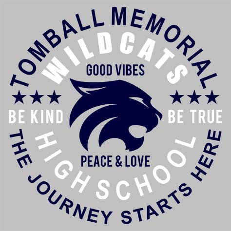 Tomball Memorial High School Wildcats Sports Grey Garment Design 16