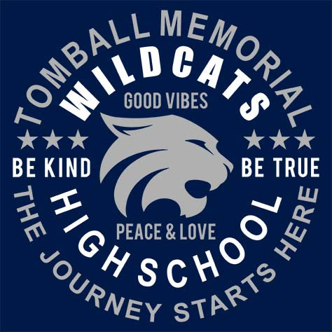 Tomball Memorial Wildcats Premium Navy Hoodie - Design 16