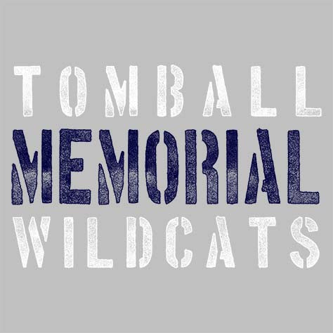 Tomball Memorial High School Wildcats Sports Grey Garment Design 17