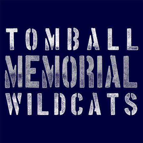 Tomball Memorial High School Wildcats Navy Garment Design 17