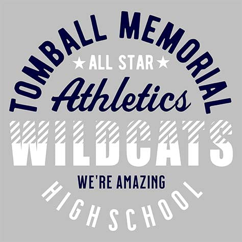 Tomball Memorial High School Wildcats Sports Grey Garment Design 18