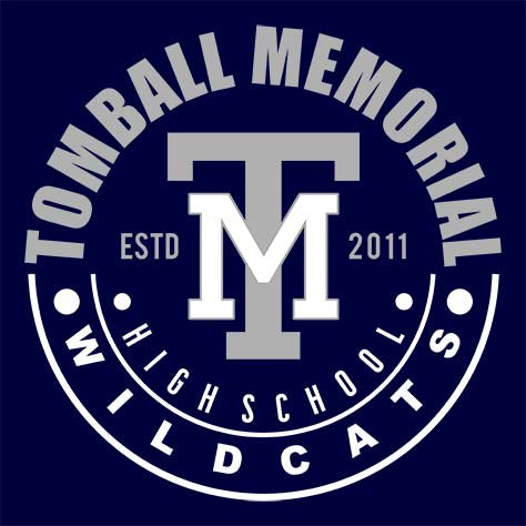 Tomball Memorial High School Wildcats Navy Garment Design 19