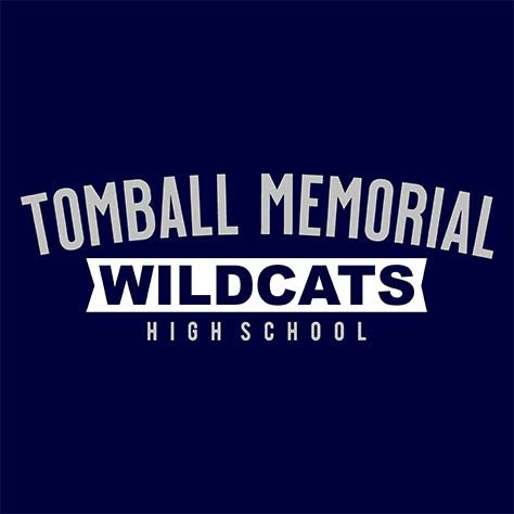 Tomball Memorial High School Wildcats Navy Garment Design 21