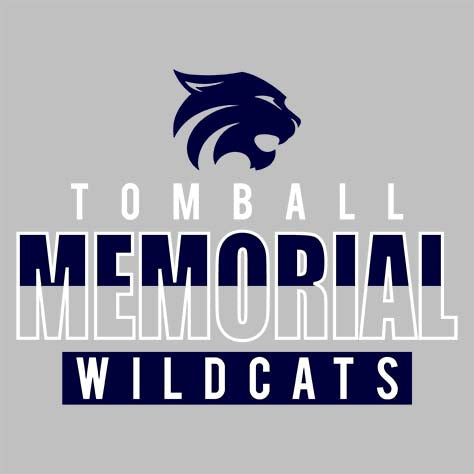 Tomball Memorial High School Wildcats Sports Grey Garment Design 23