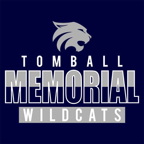 Tomball Memorial High School Wildcats Navy Garment Design 23