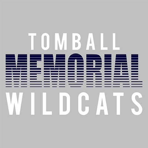 Tomball Memorial High School Wildcats Sports Grey Garment Design 24