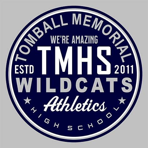 Tomball Memorial High School Wildcats Sports Grey Garment Design 28