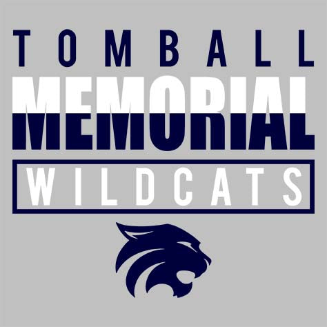 Tomball Memorial High School Wildcats Sports Grey Garment Design 29