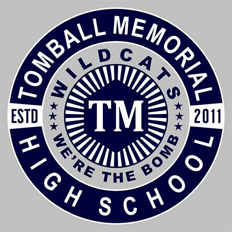 Tomball Memorial High School Wildcats Sports Grey Garment Design 30