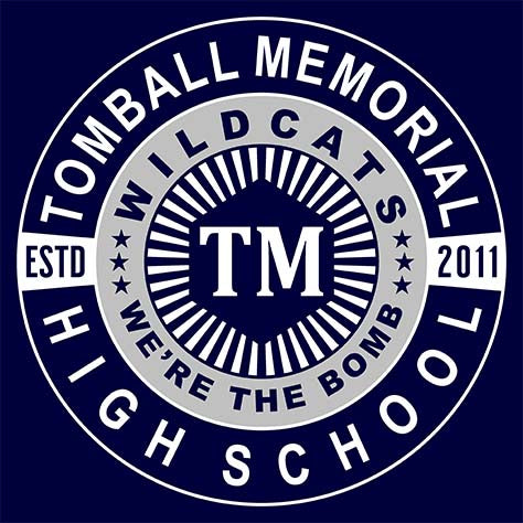 Tomball Memorial High School Wildcats Navy Garment Design 30