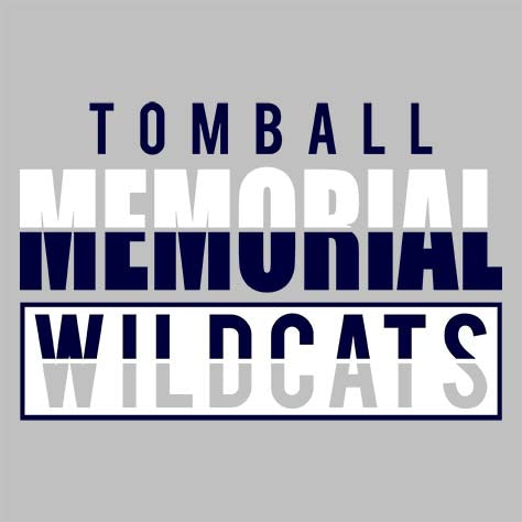 Tomball Memorial High School Wildcats Sports Grey Garment Design 31