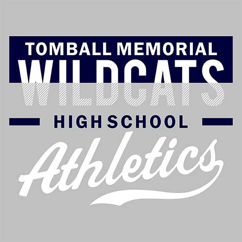Tomball Memorial High School Wildcats Sports Grey Garment Design 48