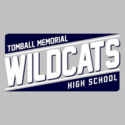 Tomball Memorial High School Wildcats Sports Grey Garment Design 84