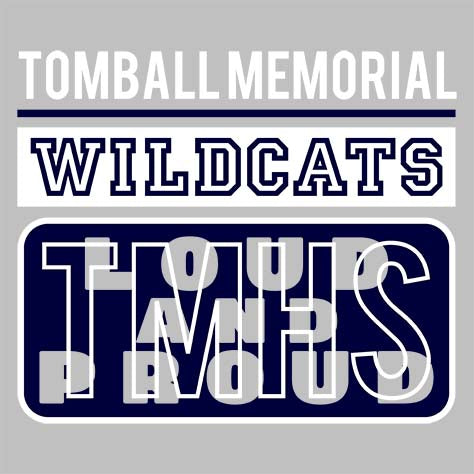 Tomball Memorial Wildcats Premium Silver T-shirt - Design 86
