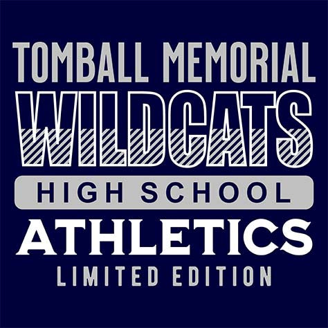 Tomball Memorial High School Wildcats Navy Garment Design 90