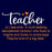 Teacher T-shirt - Design 16 - Teacher Meaning