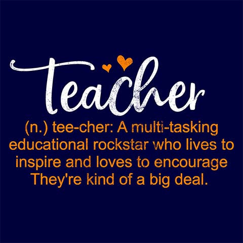 Teacher T-shirt - Design 16 - Teacher Meaning