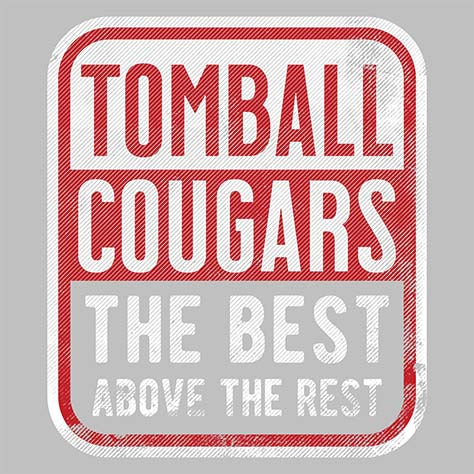 Tomball High School Cougars Sports Grey Garment Design 01