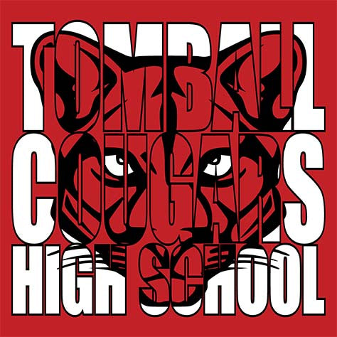 Tomball High School Cougars Red Garment Design 20