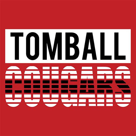 Tomball High School Cougars Red Garment Design 35