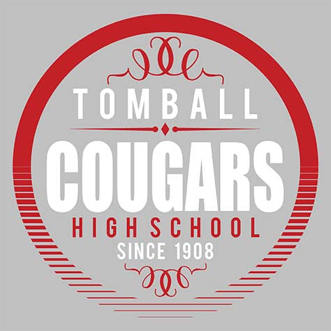 Tomball High School Cougars Sports Grey Garment Design 38